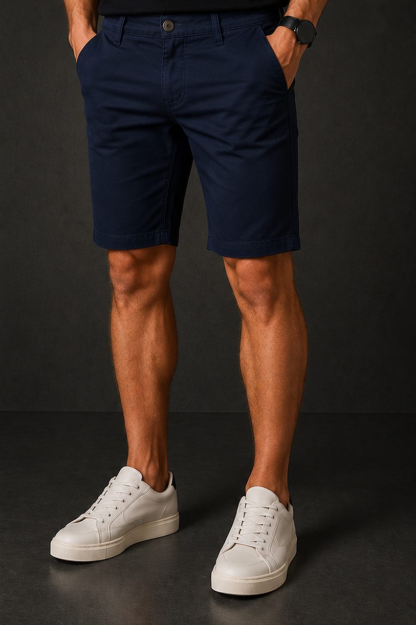 Bermuda Chino Flex na cor marinho