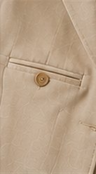 Blazer Desestruturado na cor bege, detalhe do bolso