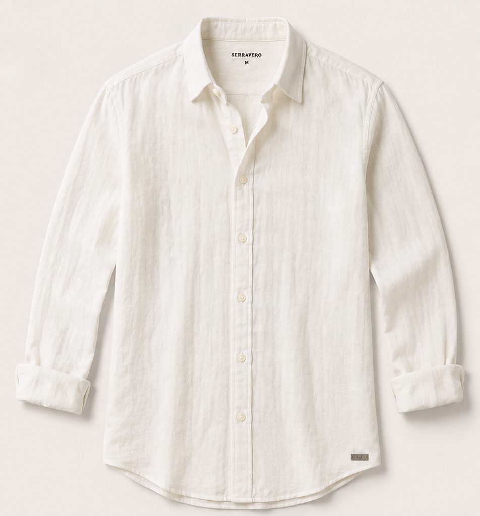 Camisa Linho Resort na cor off-white