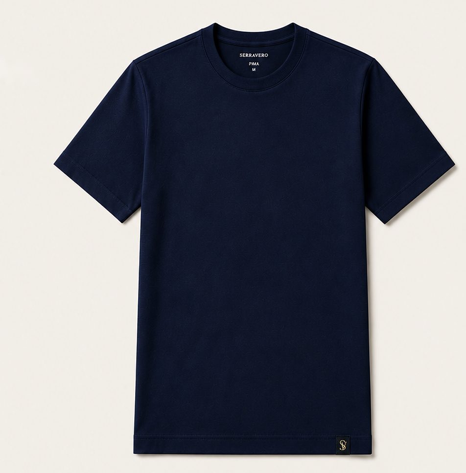 Camiseta Pima Essencial na cor marinho
