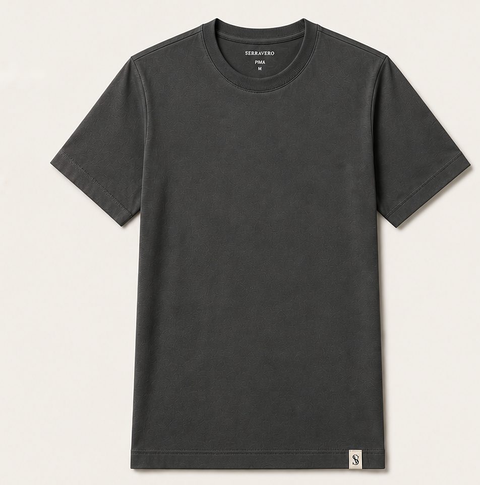 Camiseta Pima Signature na cor chumbo
