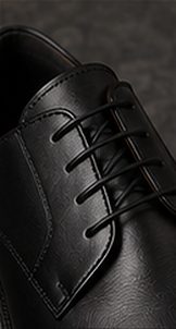 Derby Executivo na cor preto, detalhe do tecido