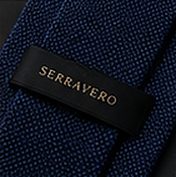 Gravata Seda Texturizada na cor marinho, detalhe: outro