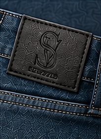 Jeans Vintage Clean na cor azul médio, detalhe: outro