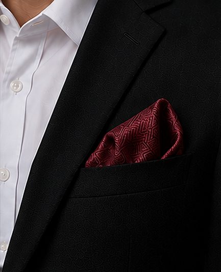 Lenço Signature na cor bordô, detalhe: outro
