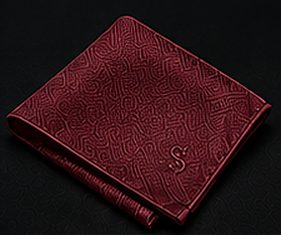 Lenço Signature na cor bordô, detalhe: outro