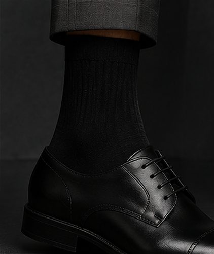 Meia Social Premium na cor preto, detalhe: outro