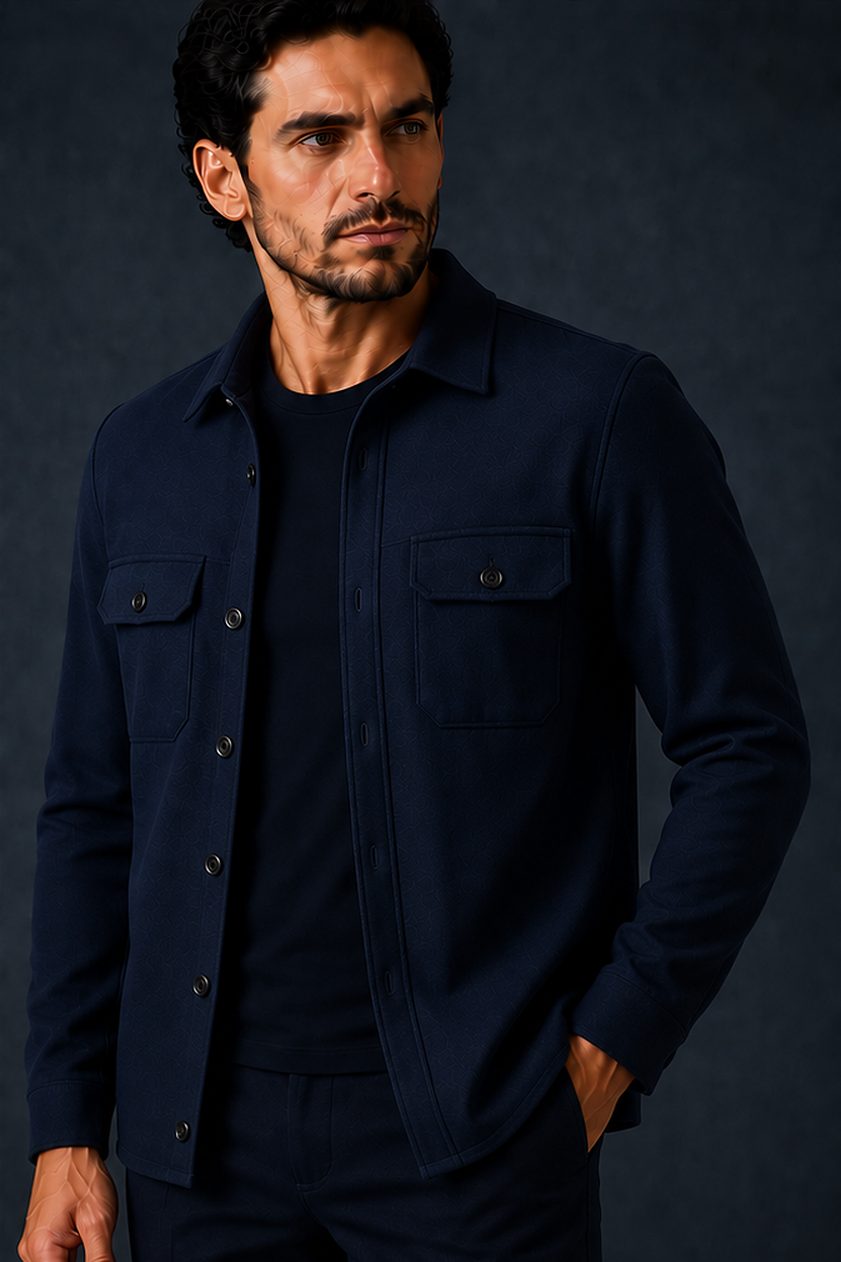 Overshirt Estruturada na cor marinho
