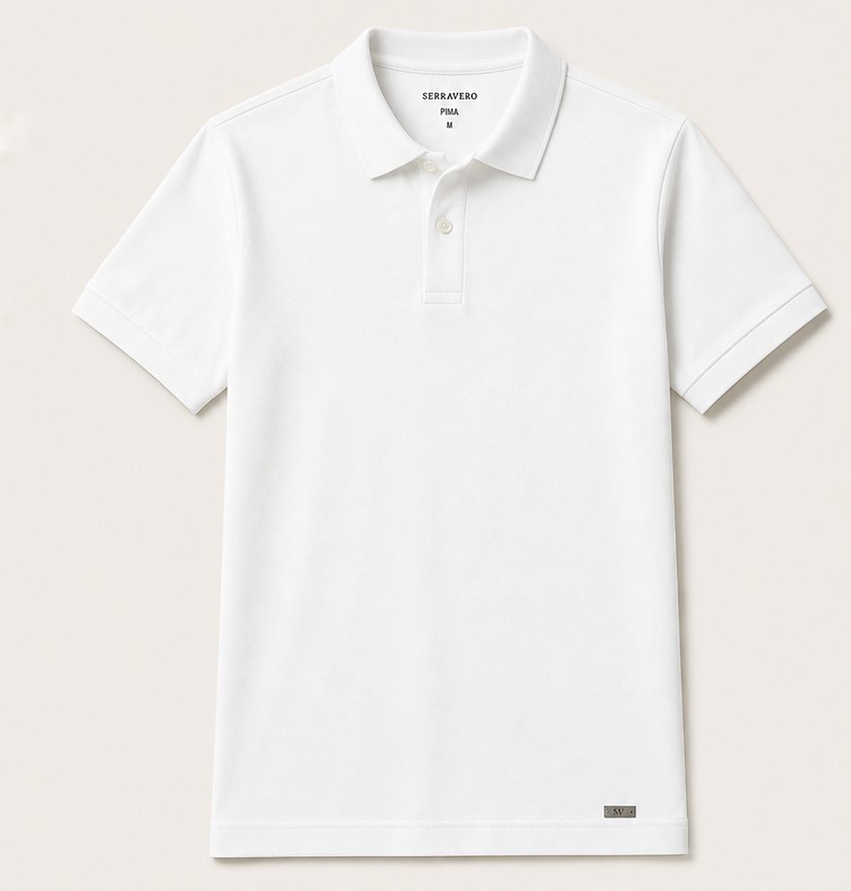 Polo Piquet Essencial na cor branco