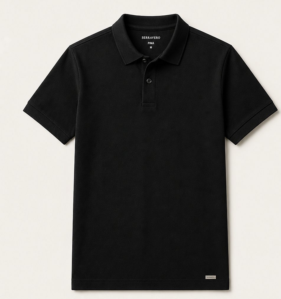 Polo Piquet Essencial na cor preto