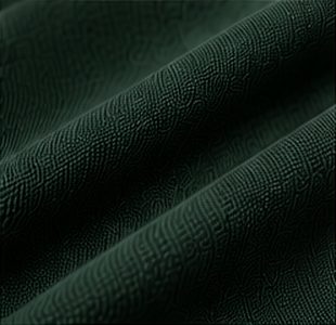 Polo Piquet Essencial na cor verde floresta, detalhe do tecido