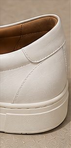 Tênis Couro Minimal na cor branco, detalhe: outro