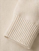 Tricô Gola Polo na cor off-white, detalhe do punho